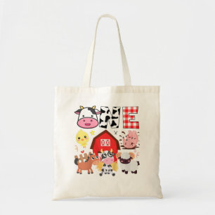 Tote Bag Enfants 1er anniversaire Un an Vieux thème de ferm