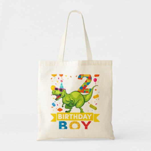 Tote Bag Enfants 2 Ans Dinosaur Bâtiments de bâtiment de Di (Devant)