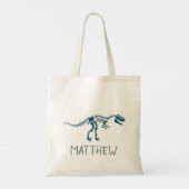 Tote Bag Enfants Cute T-Rex Dinosaur Fossil Boys School (Dos)