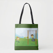 Tote Bag Enfants Dans Le Parc (Devant)