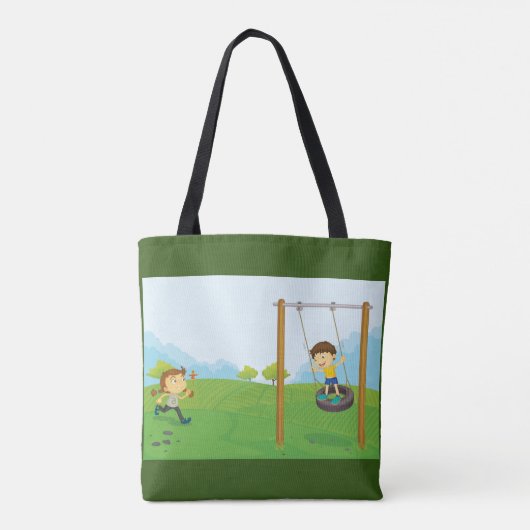 Tote Bag Enfants Dans Le Parc (Dos)