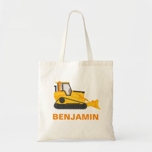 Tote Bag Enfants de construction Bulldozer (Devant)