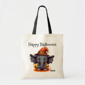 Tote Bag Enfants Eléphants mignons Halloween Trick ou Treat (Devant)