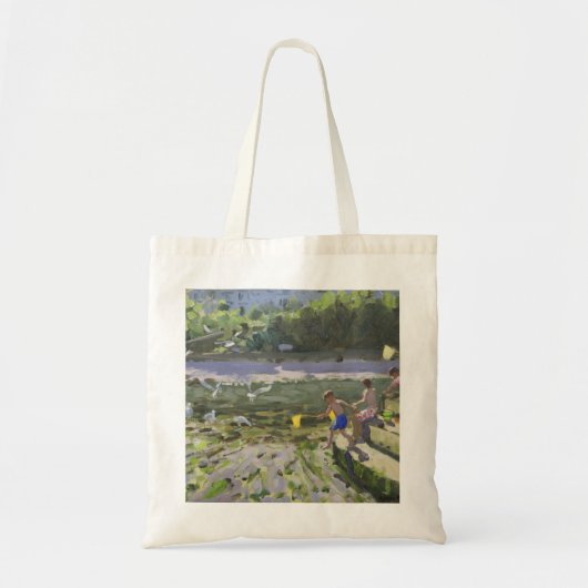 Tote Bag Enfants et mouettes Looe 2013 (Devant)
