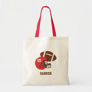 Tote Bag Enfants Football américain et Casque rouge Personn