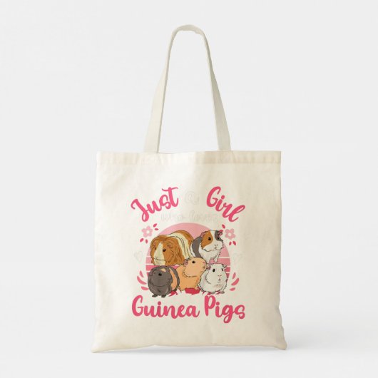 Tote Bag Enfants Guinéen Cochon Juste une fille qui aime le (Dos)