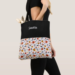 Tote Bag Enfants Halloween Fantômes Éffrayants et Jack Lant