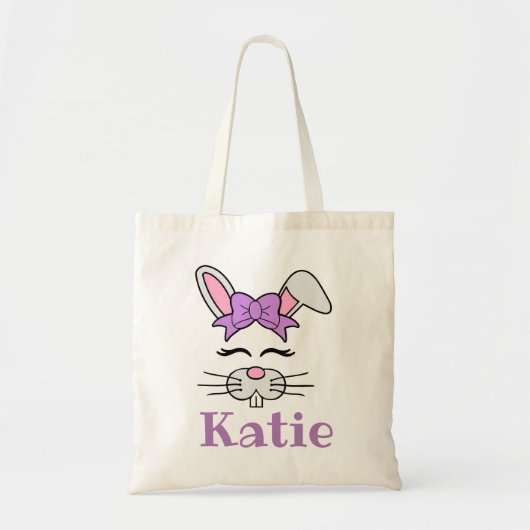 Tote Bag Enfants lapin de Pâques personnalisé (Devant)