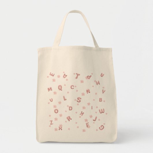Tote Bag Enfants mignons ABC Alphabet flower Enfants B2S (Devant)
