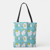 Tote Bag Enfants mignons jouant sur le motif de plage (Dos)