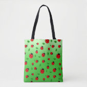 Tote Bag Enfants mignons Red Ladybug Polka dot Spring Motif (Devant)