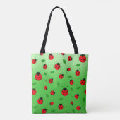 Tote Bag Enfants mignons Red Ladybug Polka dot Spring Motif (Dos)