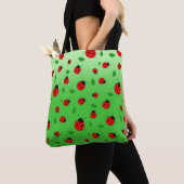Tote Bag Enfants mignons Red Ladybug Polka dot Spring Motif (De près)