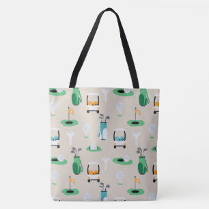 Tote Bag Enfants, Papa, Papi Golfeur Golfcart Golf Sportif
