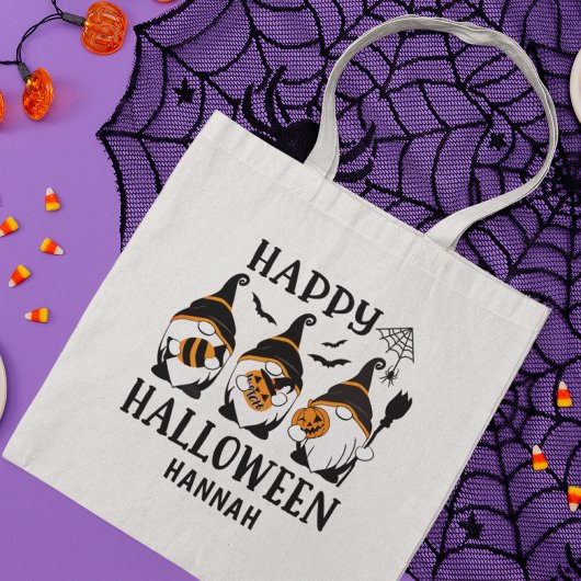 Tote Bag Enfants personnalisés Halloween Gnomes mignons Cit