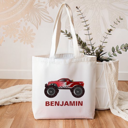 Tote Bag Enfants rouges de camion de monstre