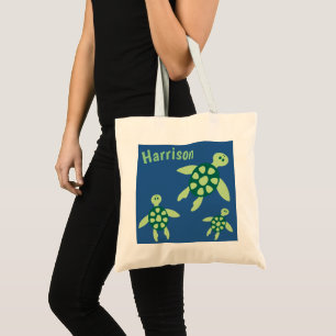 Tote Bag Enfants Tortues de natation personnalisées