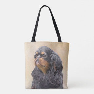 Tote Bag English Toy Spaniel Peinture Animal Art original