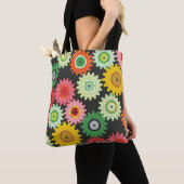 Tote Bag Engrenages à motifs (De près)