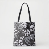 Tote Bag Enigme Ethérée : conception complexe du crâne à mo (Devant)