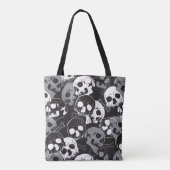 Tote Bag Enigme Ethérée : conception complexe du crâne à mo (Dos)