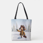 Tote Bag Enjoying A Snow Day (Dos)