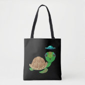 Tote Bag Enlèvement d'Aliens, d'ovnis et de turtle Bizarre (Devant)