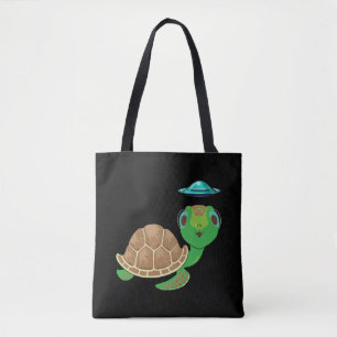 Tote Bag Enlèvement d'Aliens, d'ovnis et de turtle Bizarre