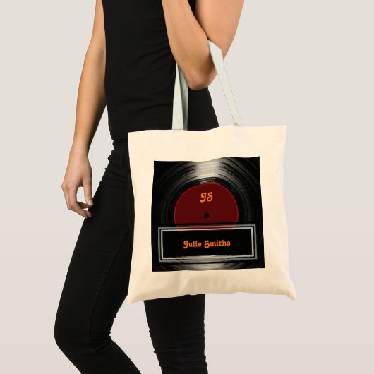 Tote Bag enregistrement vinyle . personnalisé (Devant (produit))