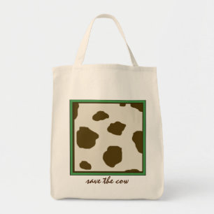 Tote Bag ENREGISTRER LA VACHE Brown Faux Peau de vache