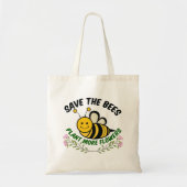 Tote Bag Enregistrer le Plante des abeilles Plus de fleurs (Devant)