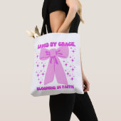 Tote Bag Enregistrer par la grâce Affirmation basée sur la (De près)