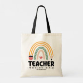 Tote Bag Enseignant Apprendre Amour Inspirer Rainbow Person (Dos)