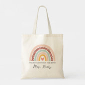 Tote Bag Enseignant Arc-en-ciel moderne (Dos)