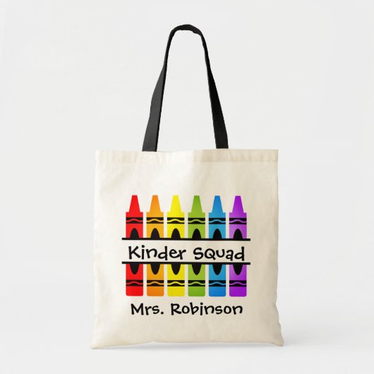 Tote Bag Enseignant Crayon de l'équipe de Kinder personnali (Devant)