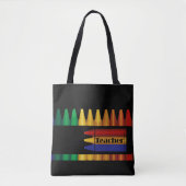 Tote Bag Enseignant Crayon Design (Devant)