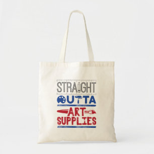 Tote Bag Enseignant d'art droit dehors fournitures d'art