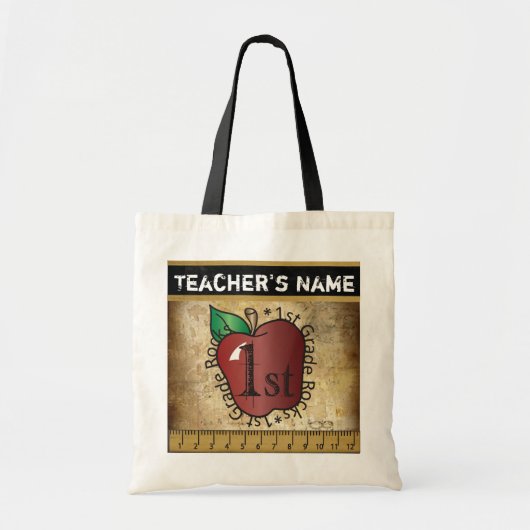 Tote Bag Enseignant de 1ère année Rocks Vintage Styled (Devant)