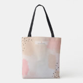 Tote Bag Enseignant de la pomme rose d'aquarelle Abstraite (Dos)