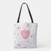 Tote Bag Enseignant de la pomme rose Terrazzo (Dos)