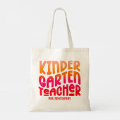 Tote Bag Enseignant de maternelle Rouge Orange Ombre (Dos)