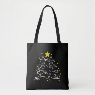 Tote Bag Enseignant de Noël - Arbre de l'enseignant de math