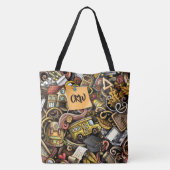 Tote Bag Enseignant - École grande Fourre-tout - Voir retou (Dos)