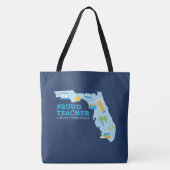 Tote Bag Enseignant FLVS fier, bleu marine (Devant)