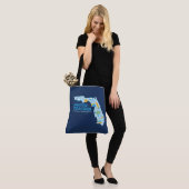 Tote Bag Enseignant FLVS fier, bleu marine (Sur le modèle)