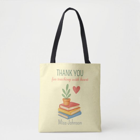 Tote Bag Enseignant Merci - Cadeau d'appréciation du coeur (Devant)