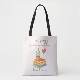 Tote Bag Enseignant Merci - Cadeau d'appréciation du coeur