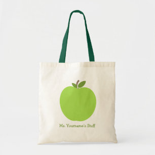 Tote Bag Enseignant personnalisé à la pomme verte