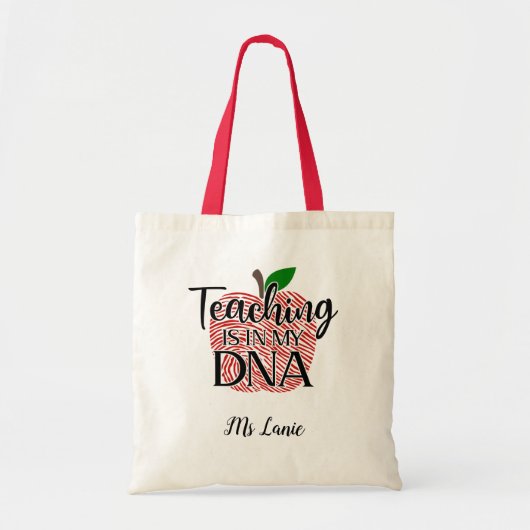 Tote Bag Enseignant personnalisé (l'enseignement est dans m (Devant)
