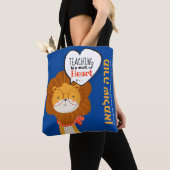 Tote Bag Enseignant personnel hébreu / Morah Merci (De près)